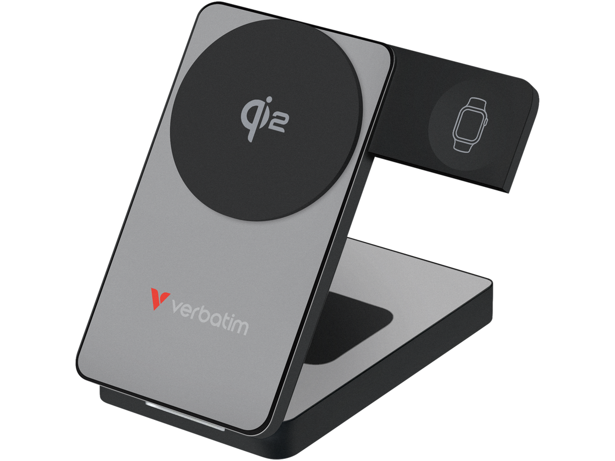 Verbatim Charge 'n' Go Qi2 Power Bank 10000mAh Magnetic Wireless Charging - Grey