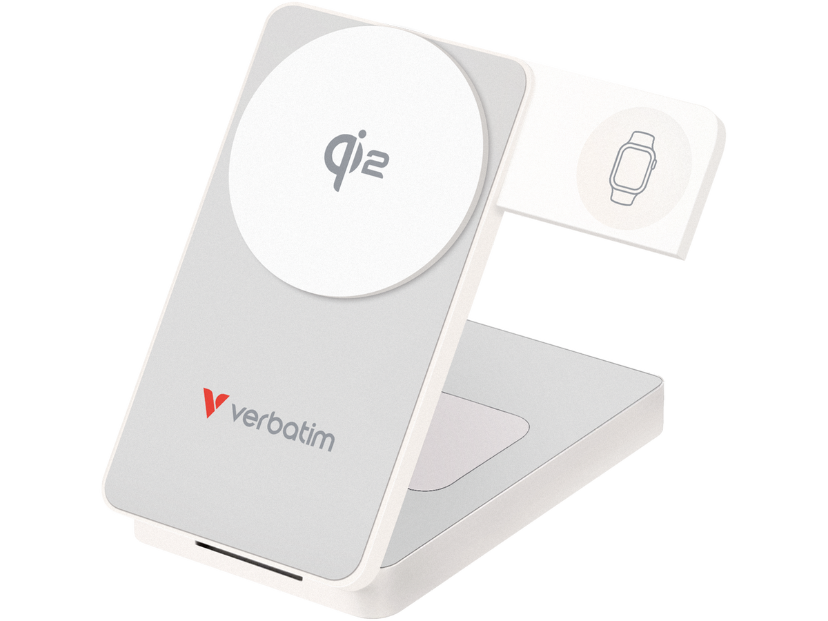 Verbatim Charge 'n' Go Qi2 Power Bank 10000mAh Magnetic Wireless Charging - White