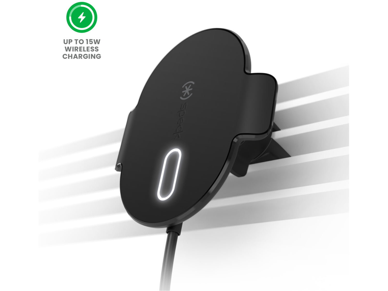 Speck Wireless Charging Car Vent Mount + ClickLock - Black