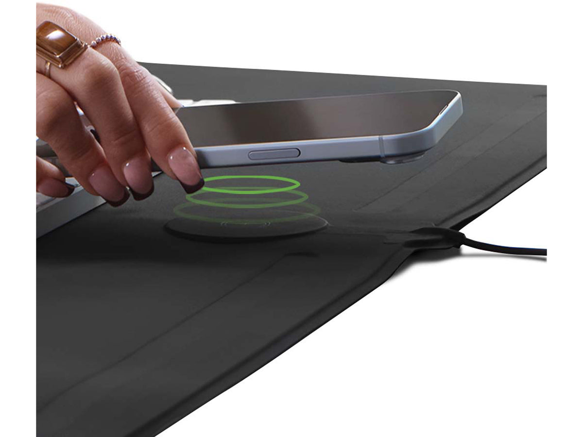 ZAGG Desk Mat with Wireless Charging Black