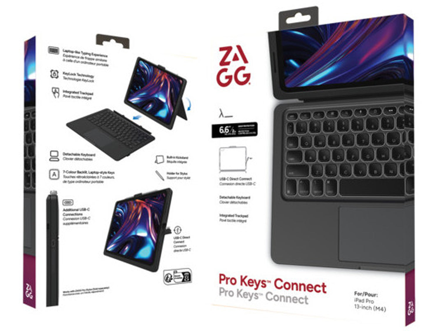 ZAGG Pro Keys 2 Connect Apple iPad Pro 13inch (M4) Black - UK