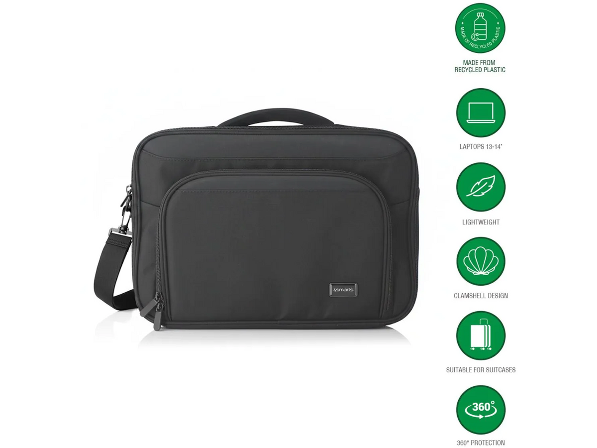 4smarts Laptop Bag Target Eco Clamshell 14" Черен