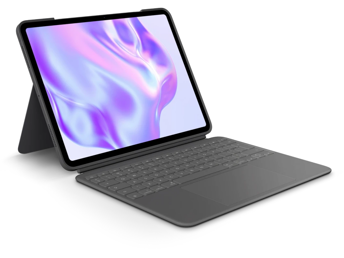Logitech Combo Touch за iPad Pro 12,9-инчов (5-то и 6-то поколение), Oxford Grey English UK (QWERTY)