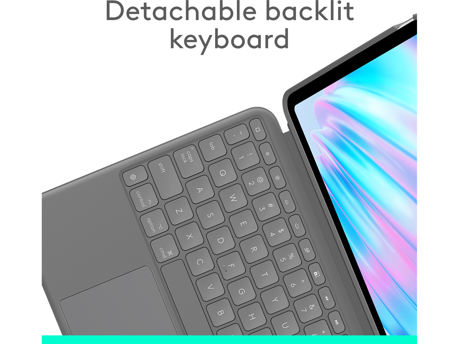 Logitech Combo Touch for iPad Air 11-inch (M2, M3 & M4), iPad Air (5th gen), Oxford Grey English International (QWERTY)