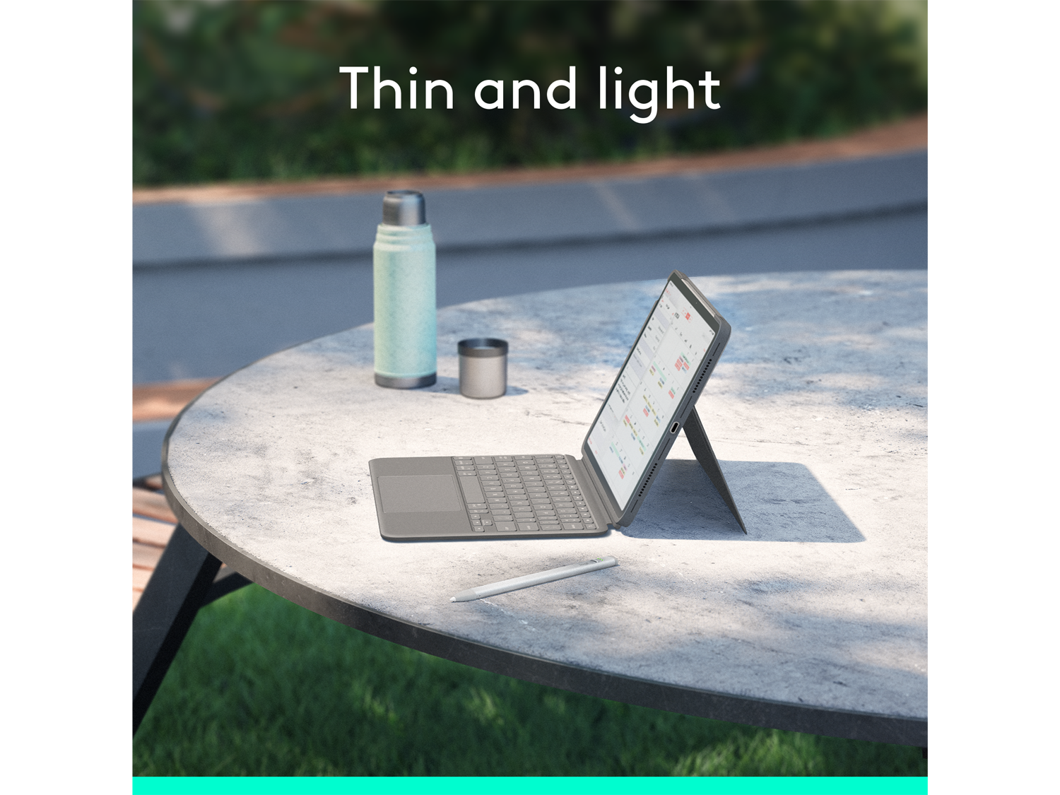 Logitech Combo Touch for iPad Air 11-inch (M2, M3 & M4), iPad Air (5th gen), Oxford Grey English International (QWERTY)