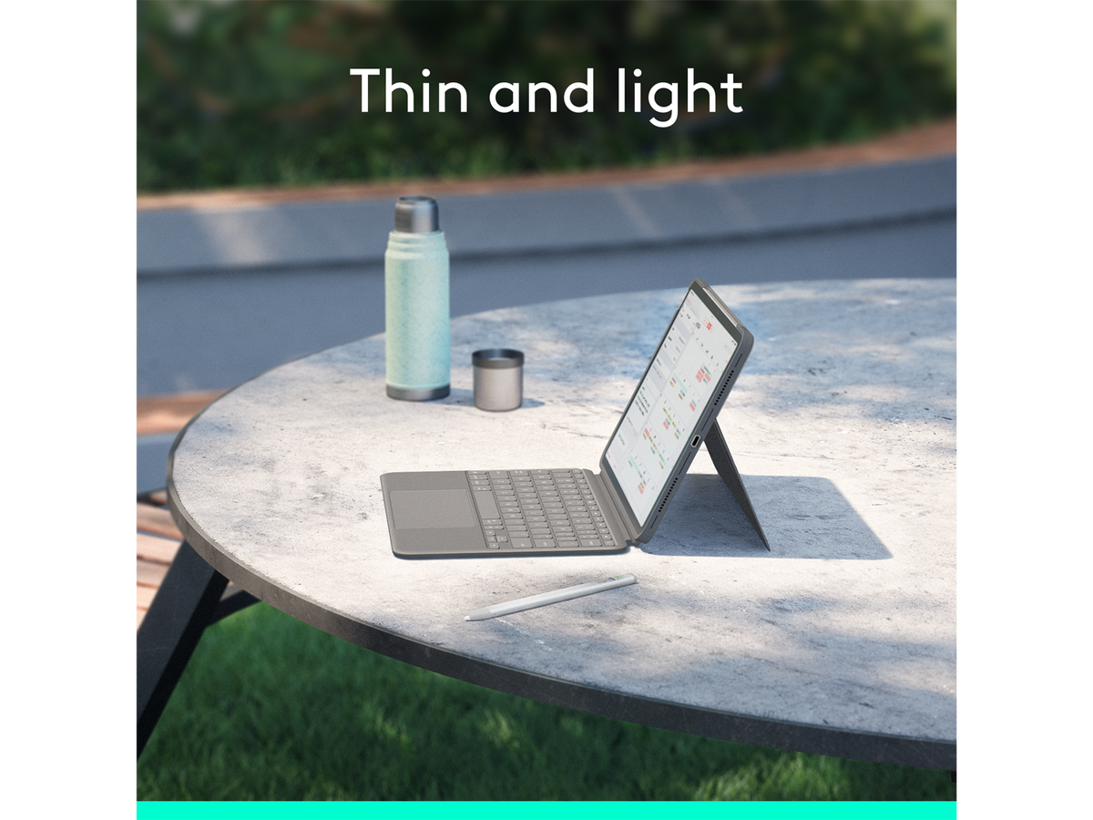 Logitech Combo Touch for iPad Air 11-inch (M2, M3 & M4), iPad Air (5th gen), Oxford Grey English International (QWERTY)