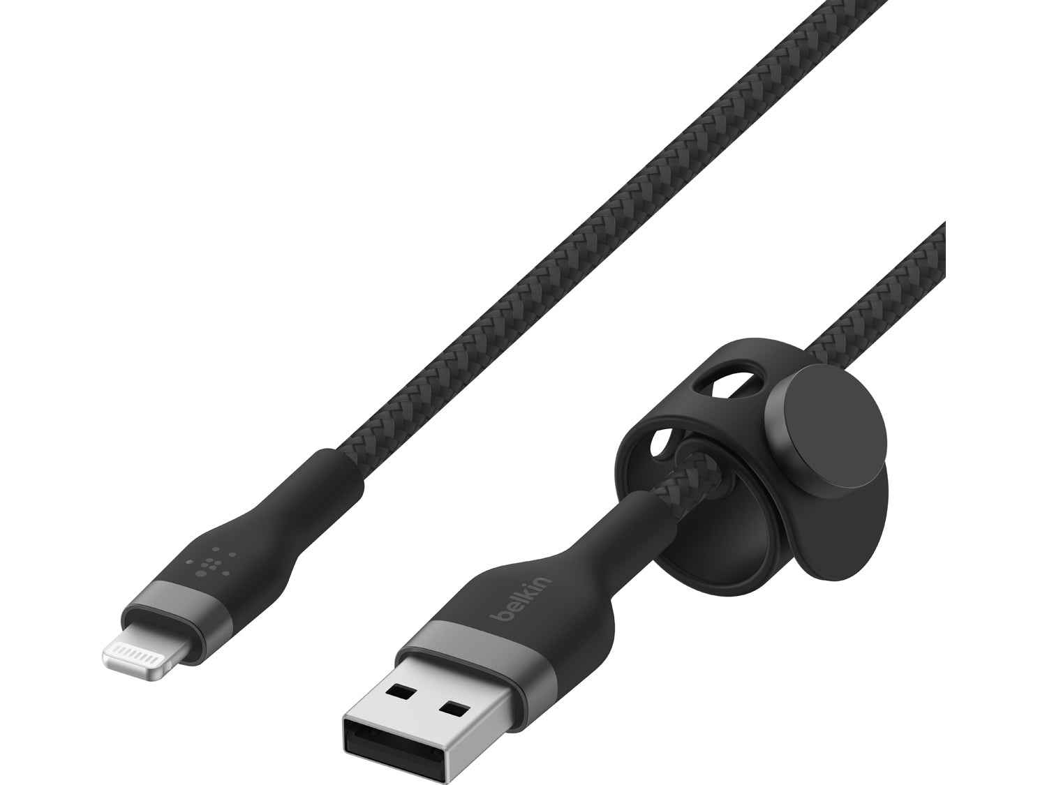 Belkin BoostCharge Pro Flex USB-A Cable with Lightning Connector, 1M - Black