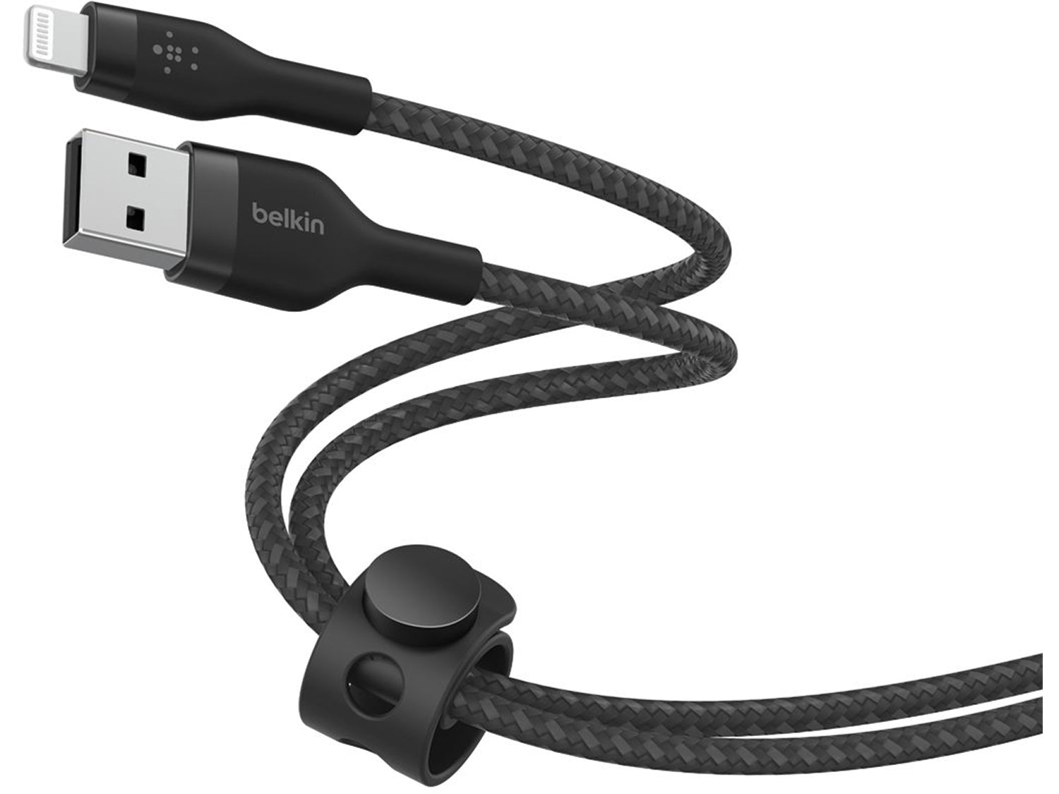 Belkin BoostCharge Pro Flex USB-A Cable with Lightning Connector, 1M - Black