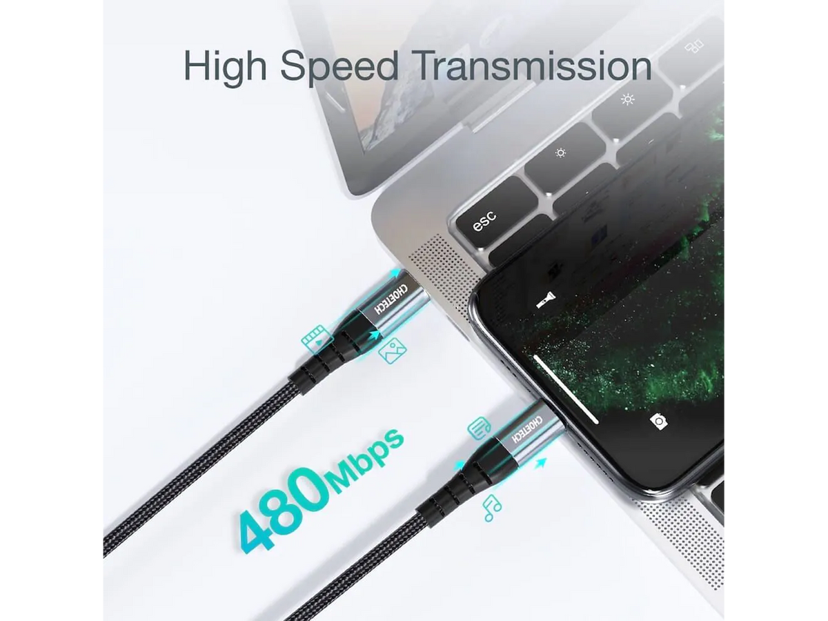 Choetech Braided USB-C to Lightning Cable PD 18W IP0041