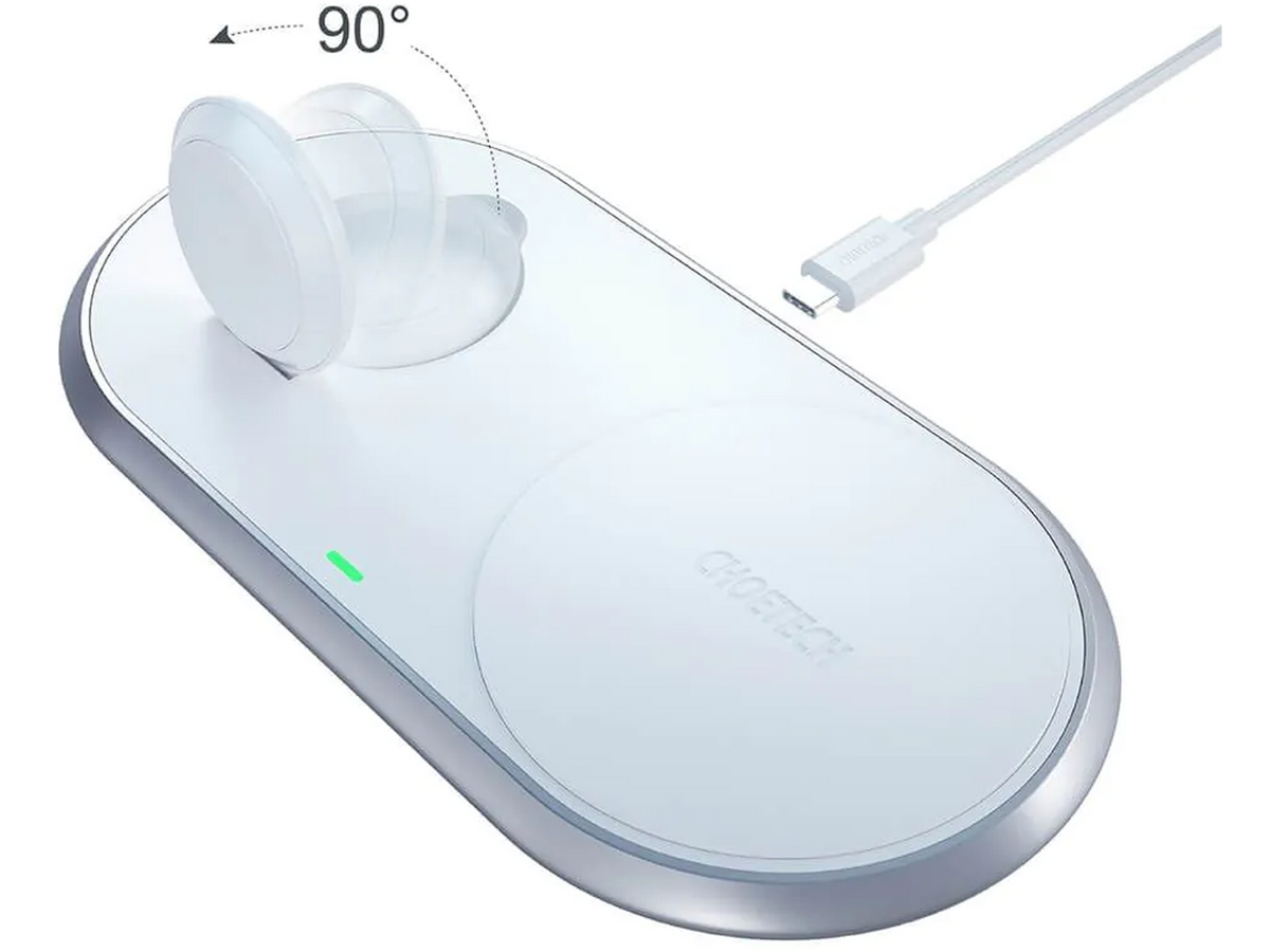 Choetech T317 2-in-1 Qi Wireless Charger With MFI Apple Watch Stand