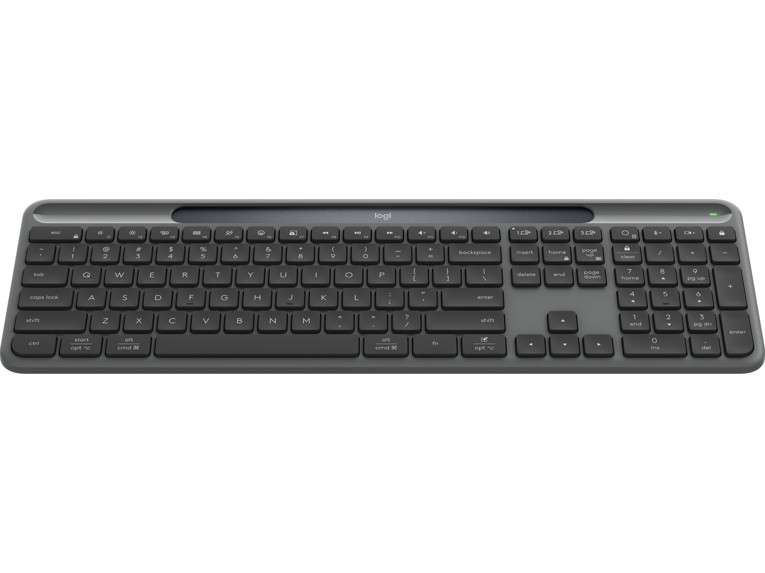 Logitech Signature Slim Solar+ wireless keyboard K980, Graphite