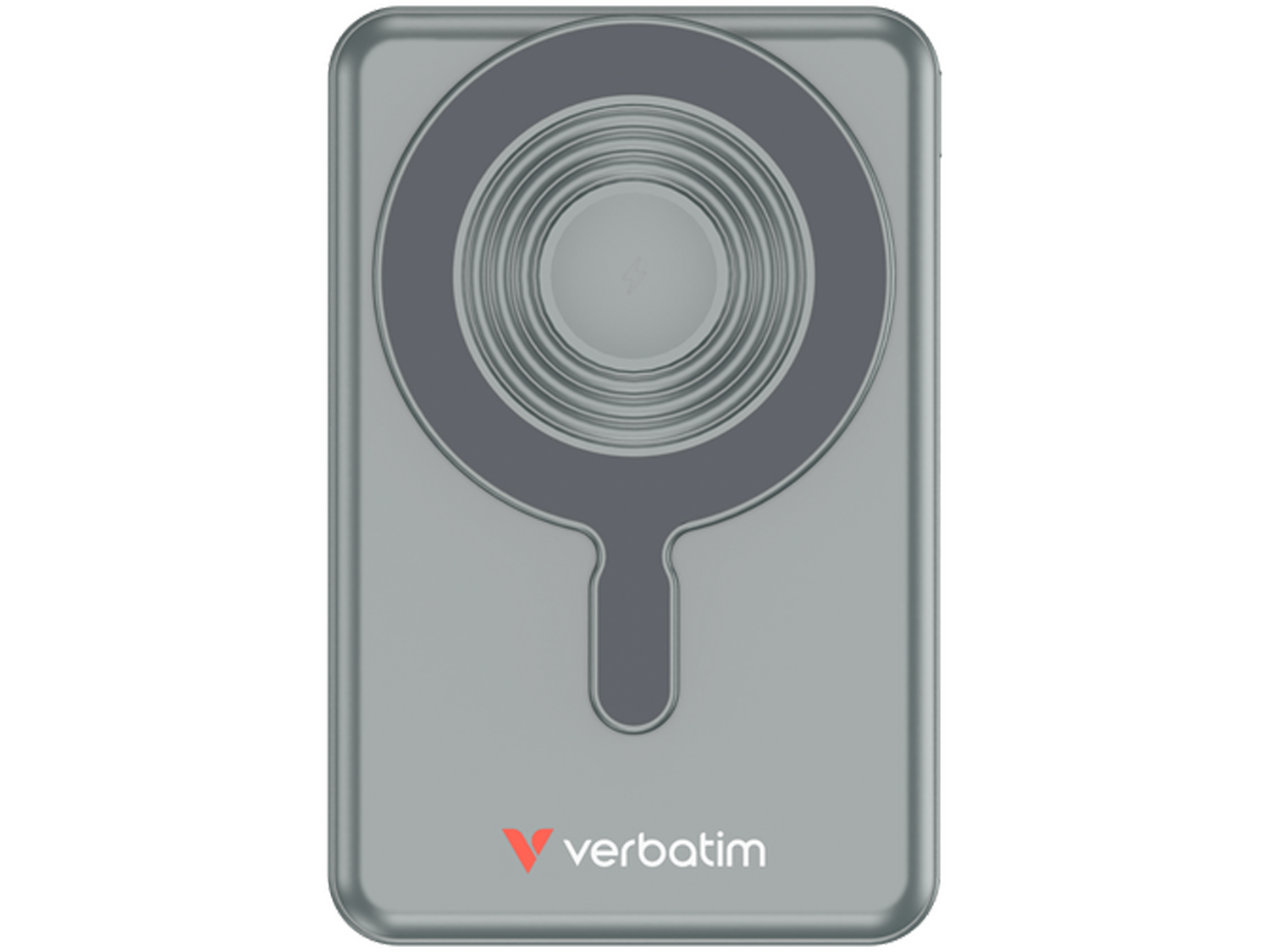 Verbatim Charge 'n' Go Two Cable Power Bank with Display Magnetic Wireless Charging 10,000mAh - Grey