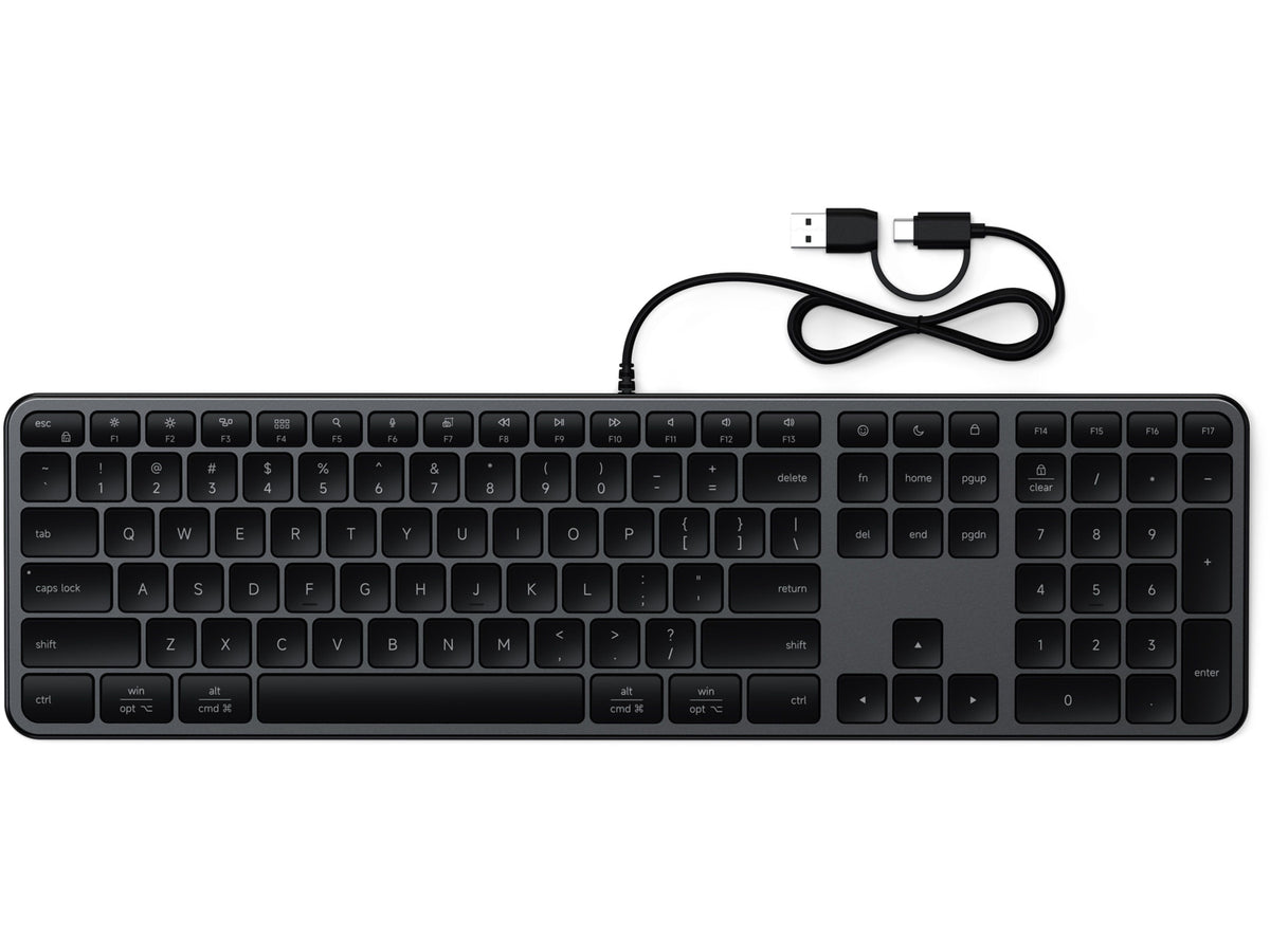 Satechi Slim LX3 Wired Keyboard - US English - Space Black