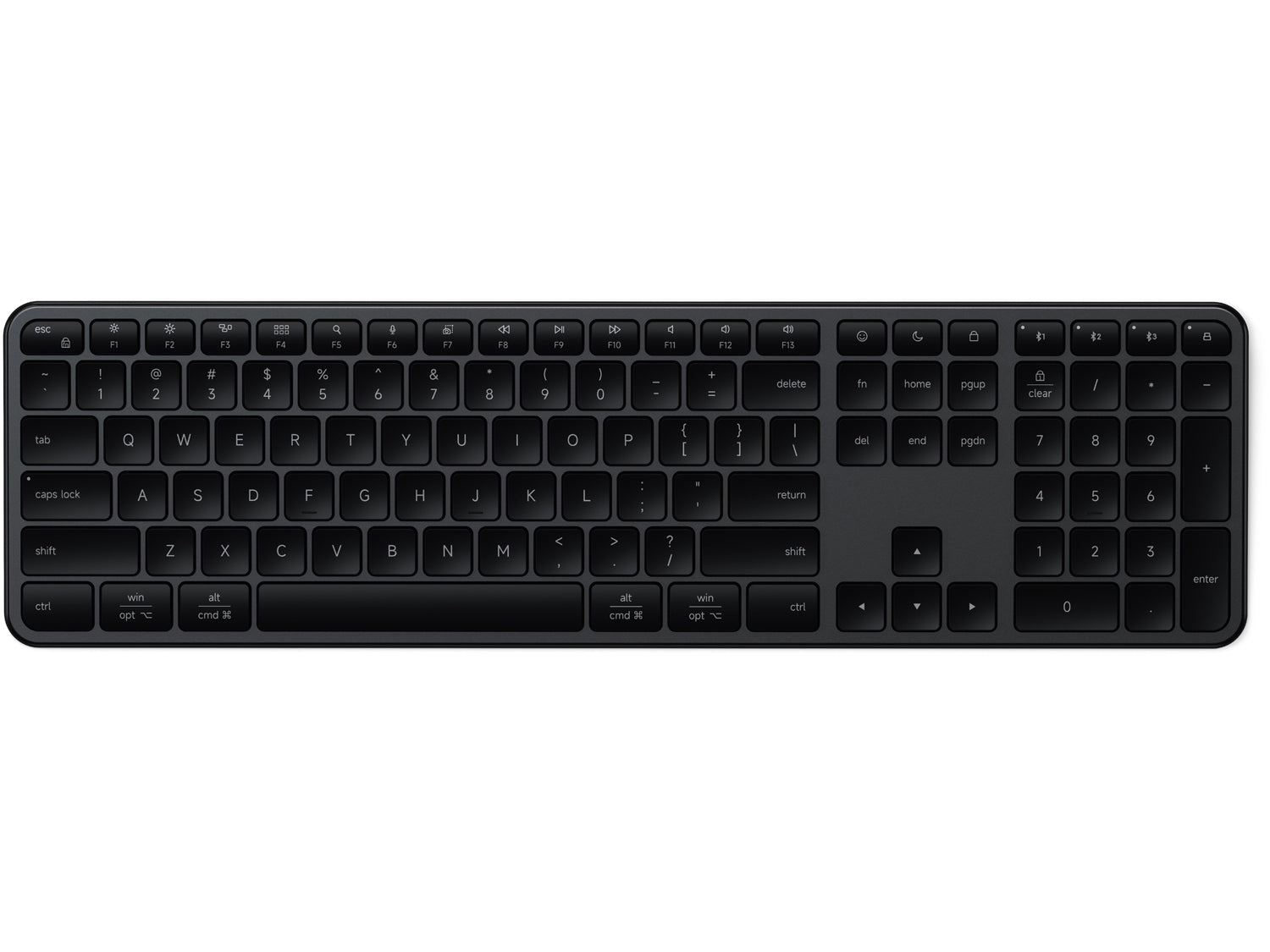 Satechi Slim EX3 Wireless Keyboard - US English - Space Black