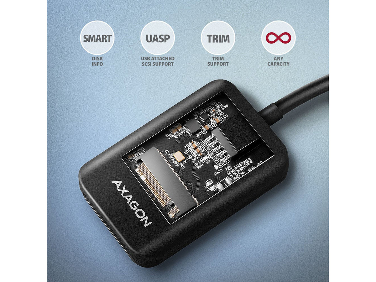 AXAGON ADM2-CM External Box USB-C 3.2 Gen 2 - NVMe M.2