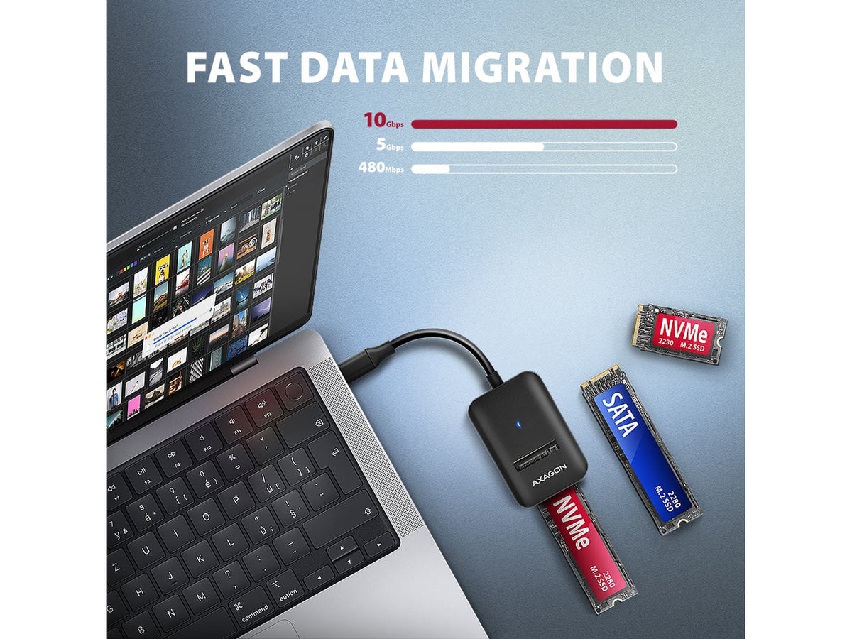 AXAGON ADM2-CM External Box USB-C 3.2 Gen 2 - NVMe M.2