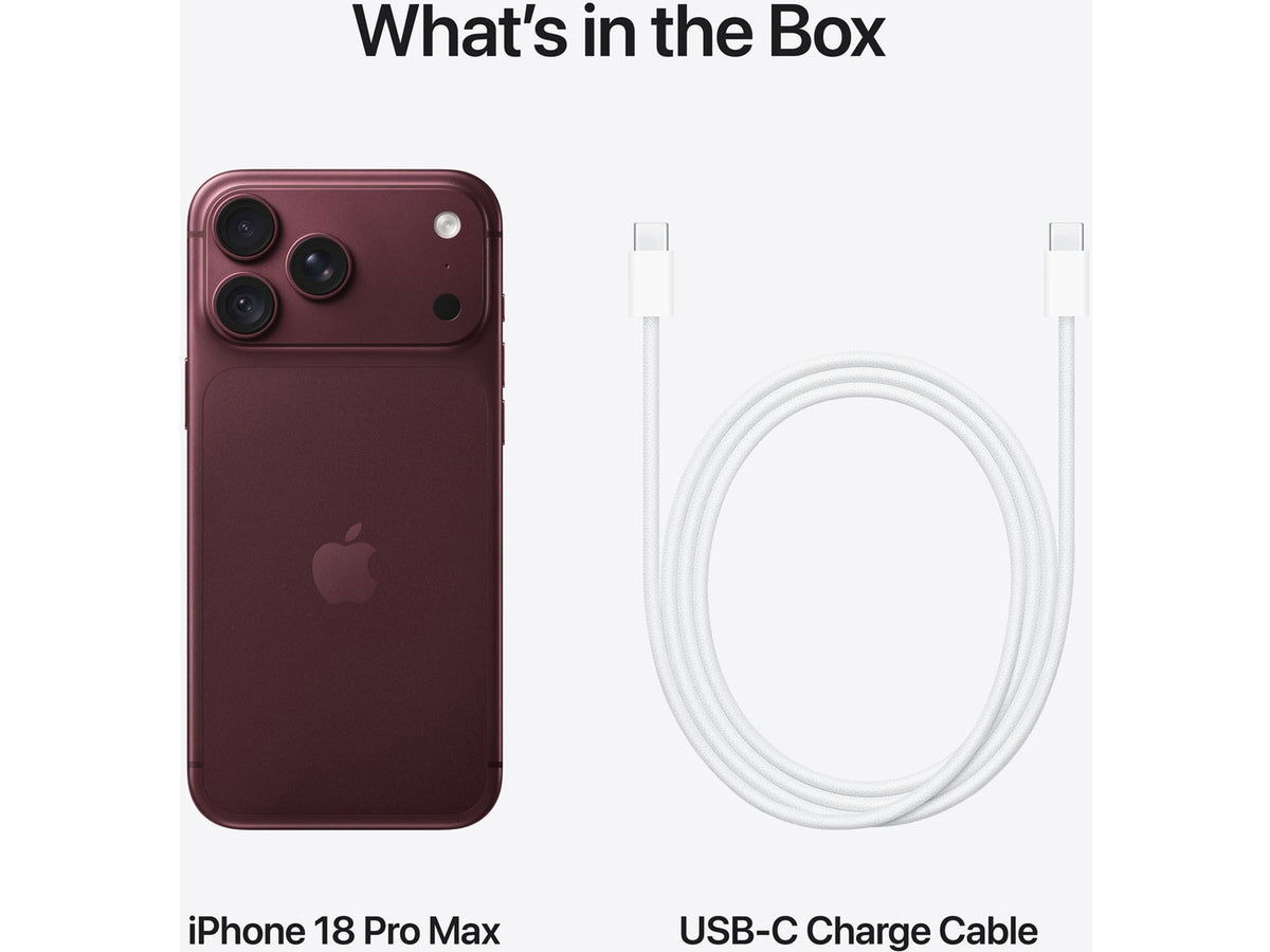Apple iPhone 18 Pro Max - 12GB RAM / 512GB, Burgundy