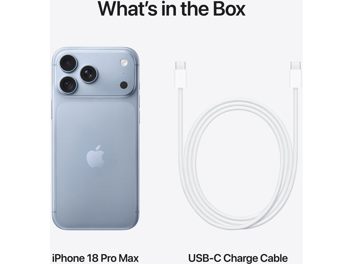 Apple iPhone 18 Pro Max - 12GB RAM / 1TB, Glacier