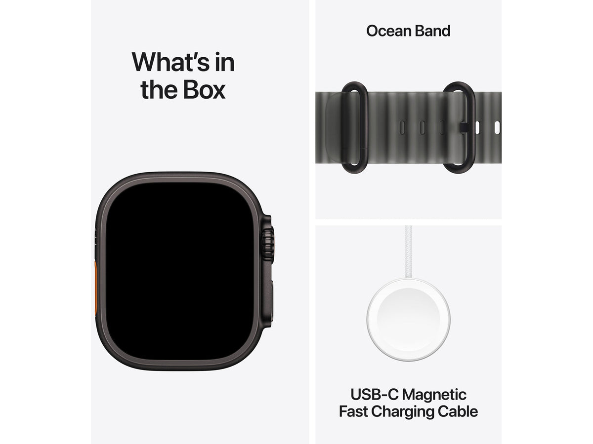 Apple Watch Ultra 4 GPS + Cellular - Black, Ocean Band, Translucent Black