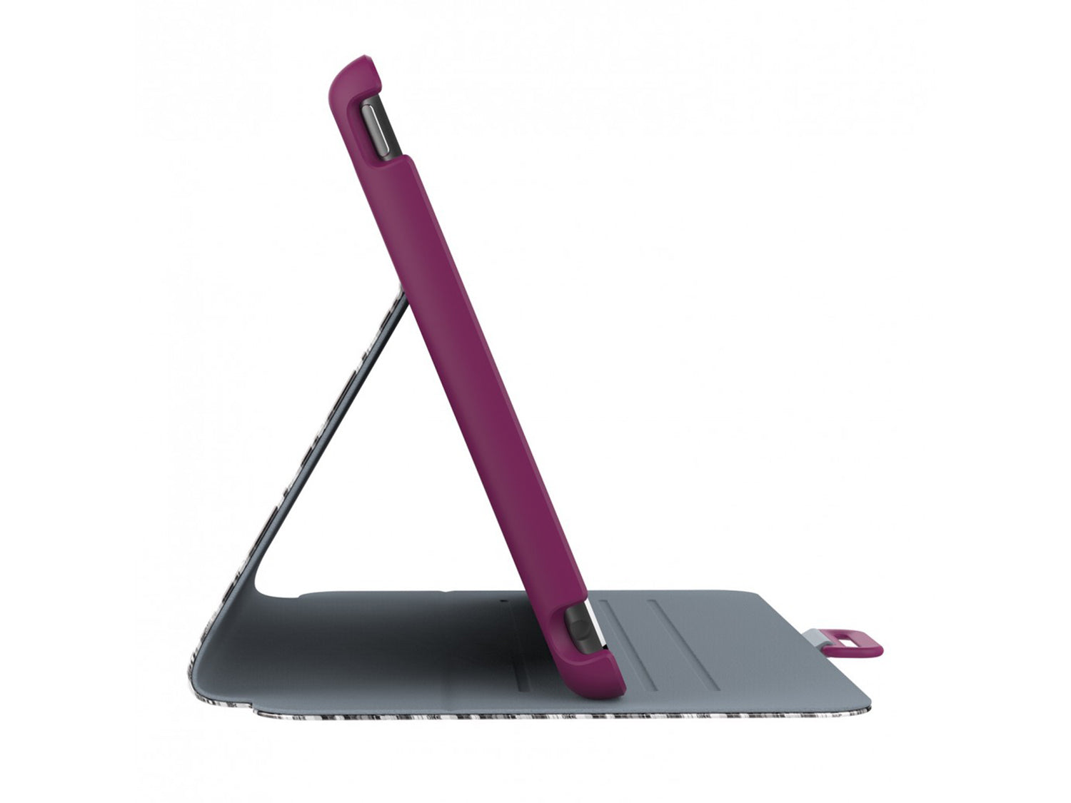 Speck iPad Mini 4 StyleFolio Vintage Bouquet Grey/Nickel Grey/Boysenberry Purple
