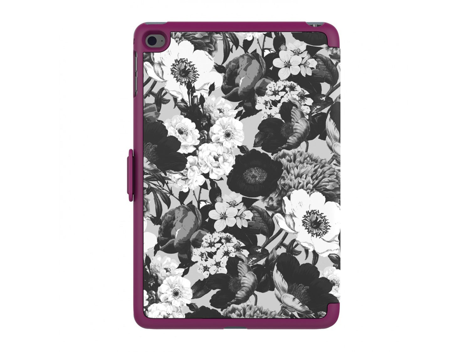 Speck iPad Mini 4 StyleFolio Vintage Bouquet Grey/Nickel Grey/Boysenberry Purple