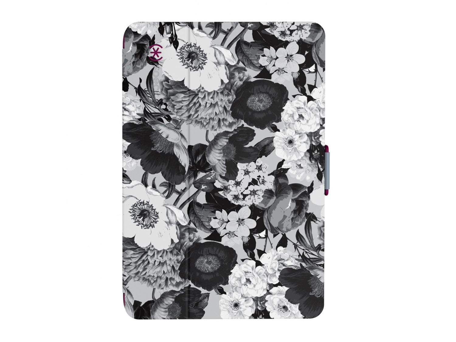 Speck iPad Mini 4 StyleFolio Vintage Bouquet Grey/Nickel Grey/Boysenberry Purple