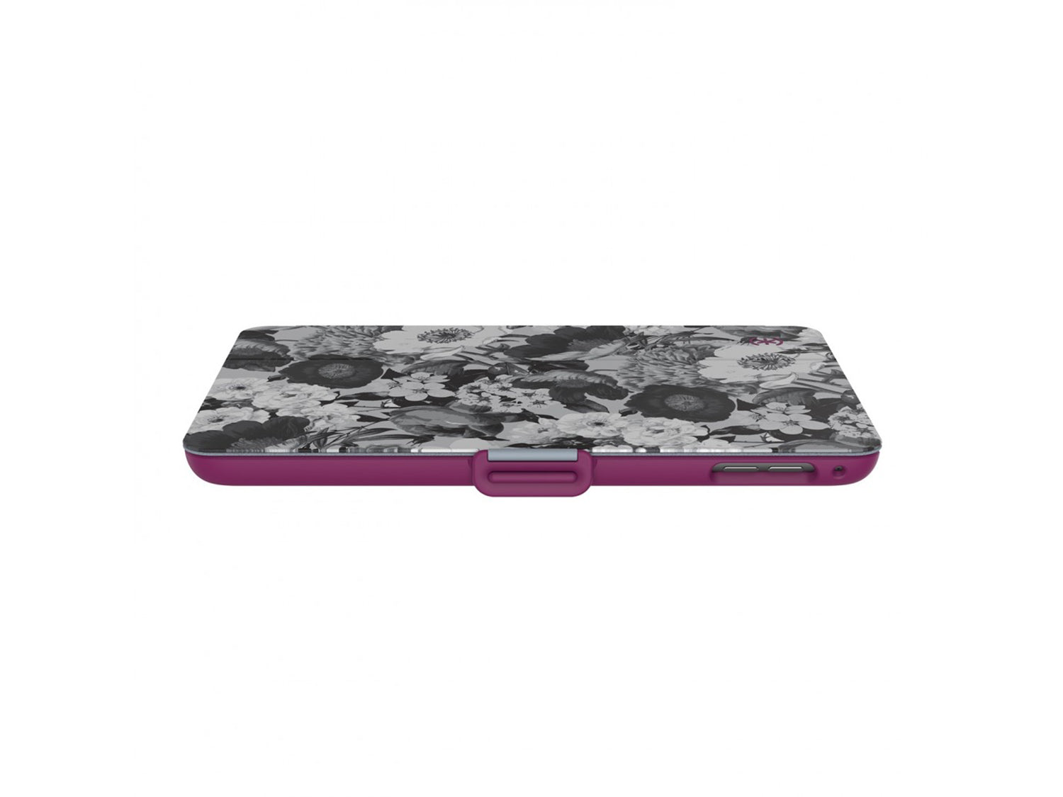 Speck iPad Mini 4 StyleFolio Vintage Bouquet Grey/Nickel Grey/Boysenberry Purple