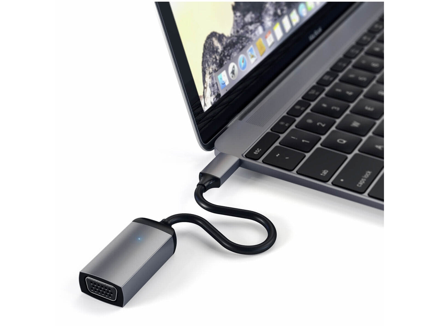 Satechi Aluminum USB-C to VGA Adapter, Тъмносив