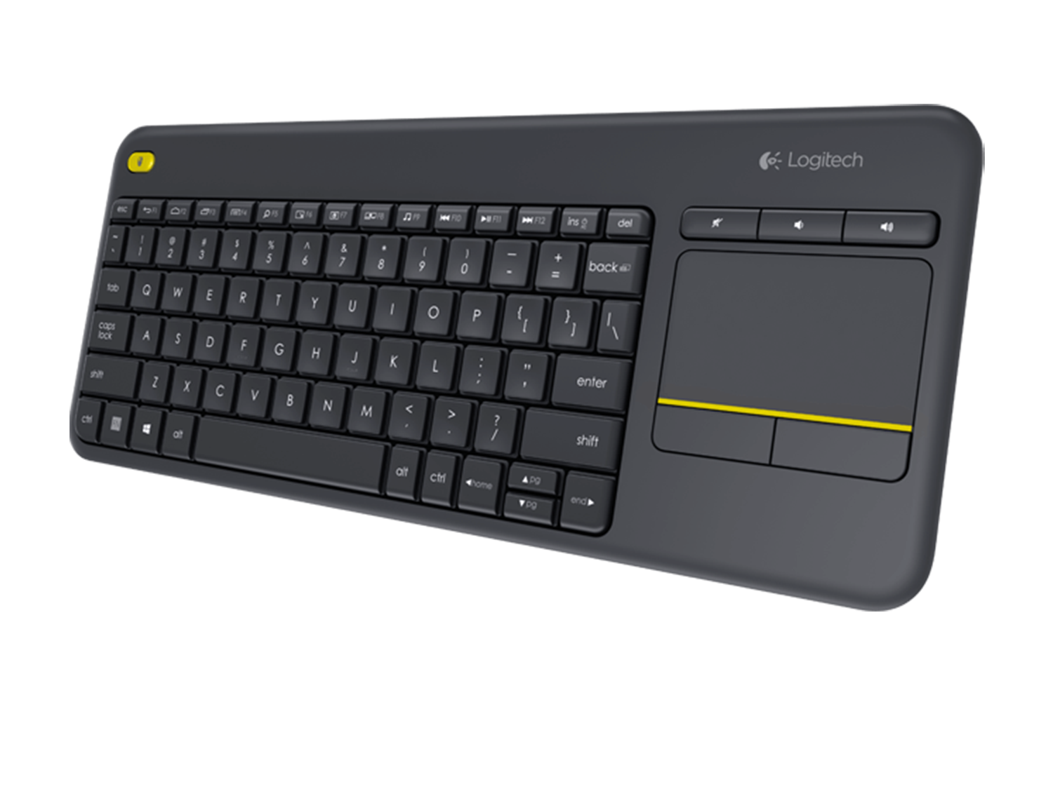 Logitech Wireless Touch Keyboard K400 Plus, в черно