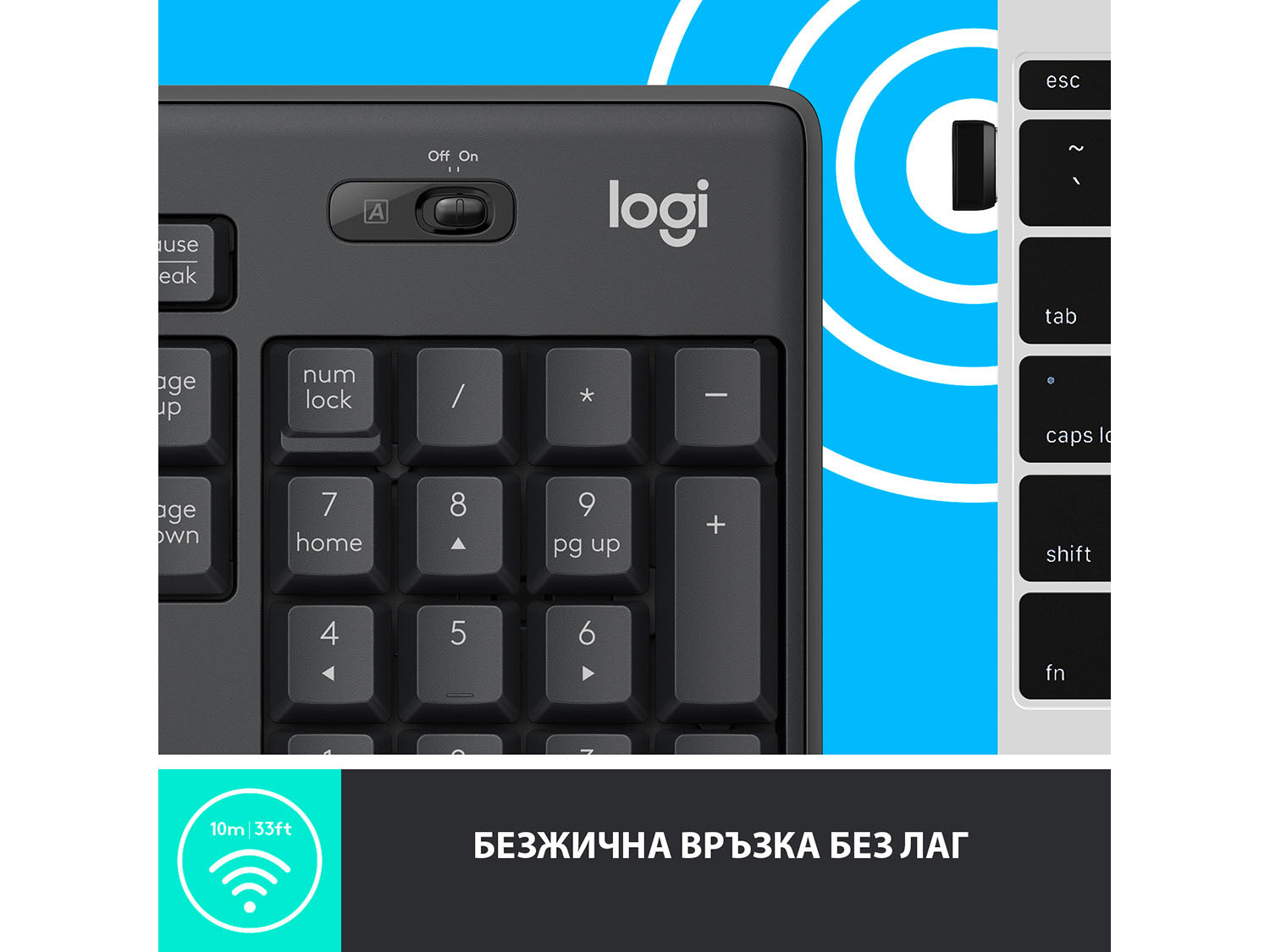 Logitech MK295 Silent Wireless Combo - GRAPHITE - US INTL