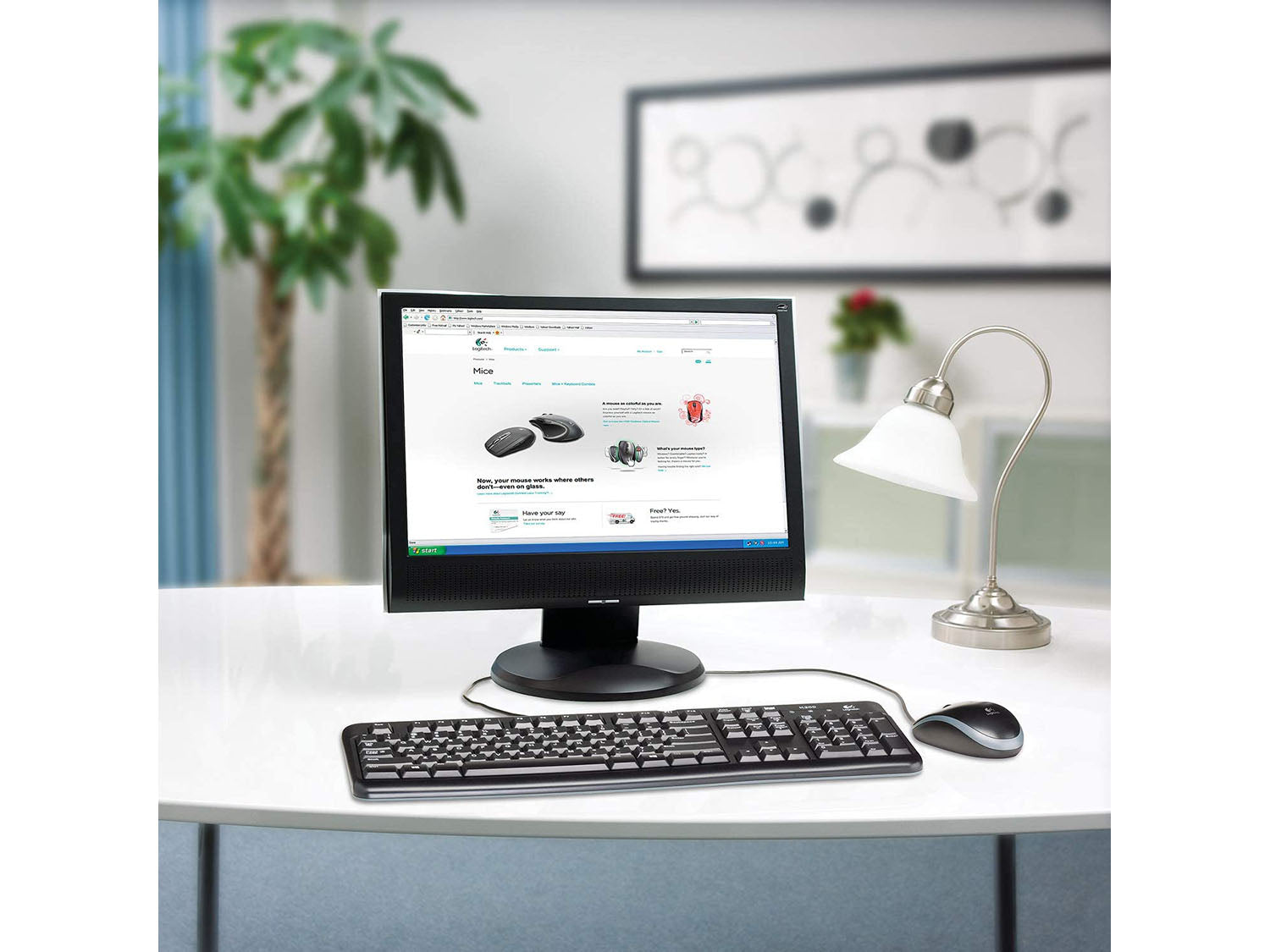 Logitech MK120 Corded Keyboard and Mouse Combo