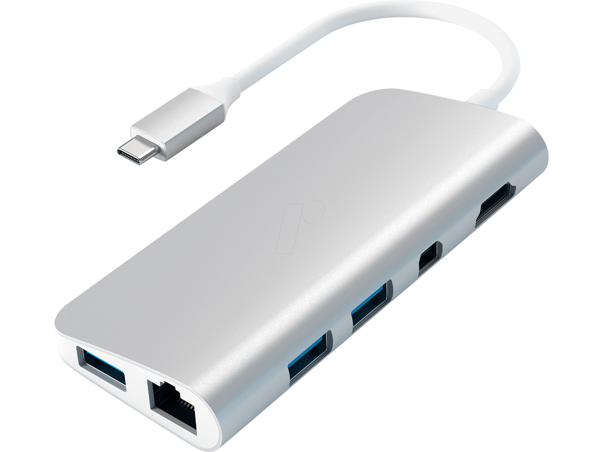 Satechi Aluminium TYPE-C Multimedia Adapter - Silver