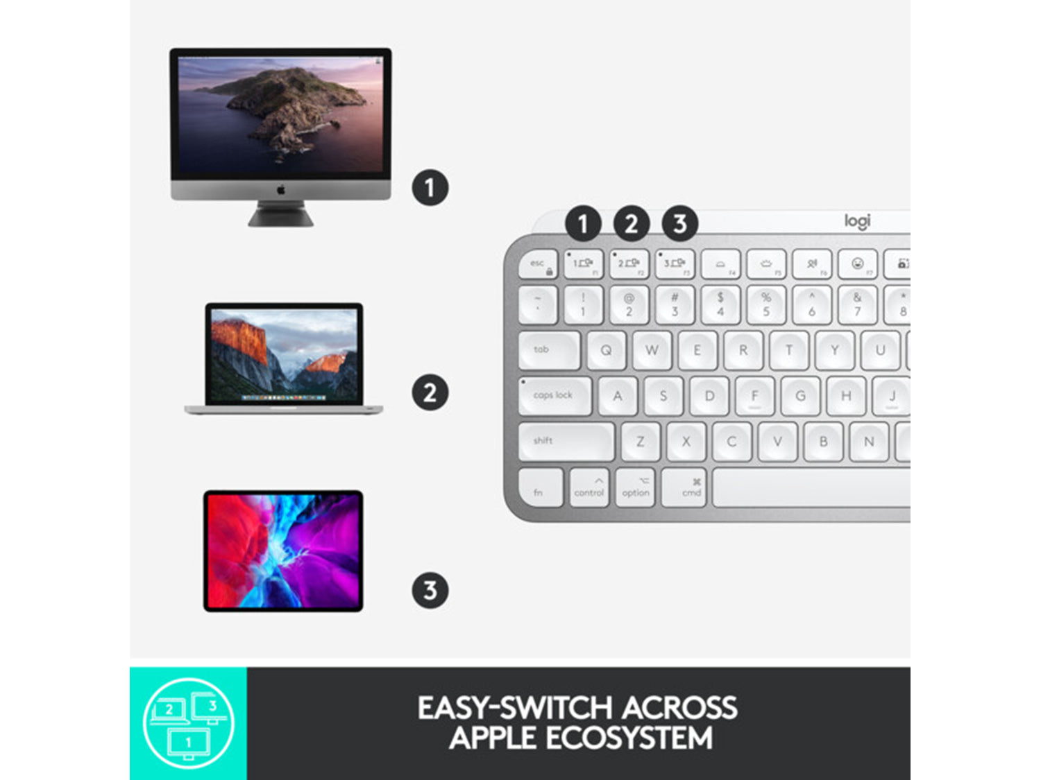 Logitech MX Keys Mini, US, PALE GREY