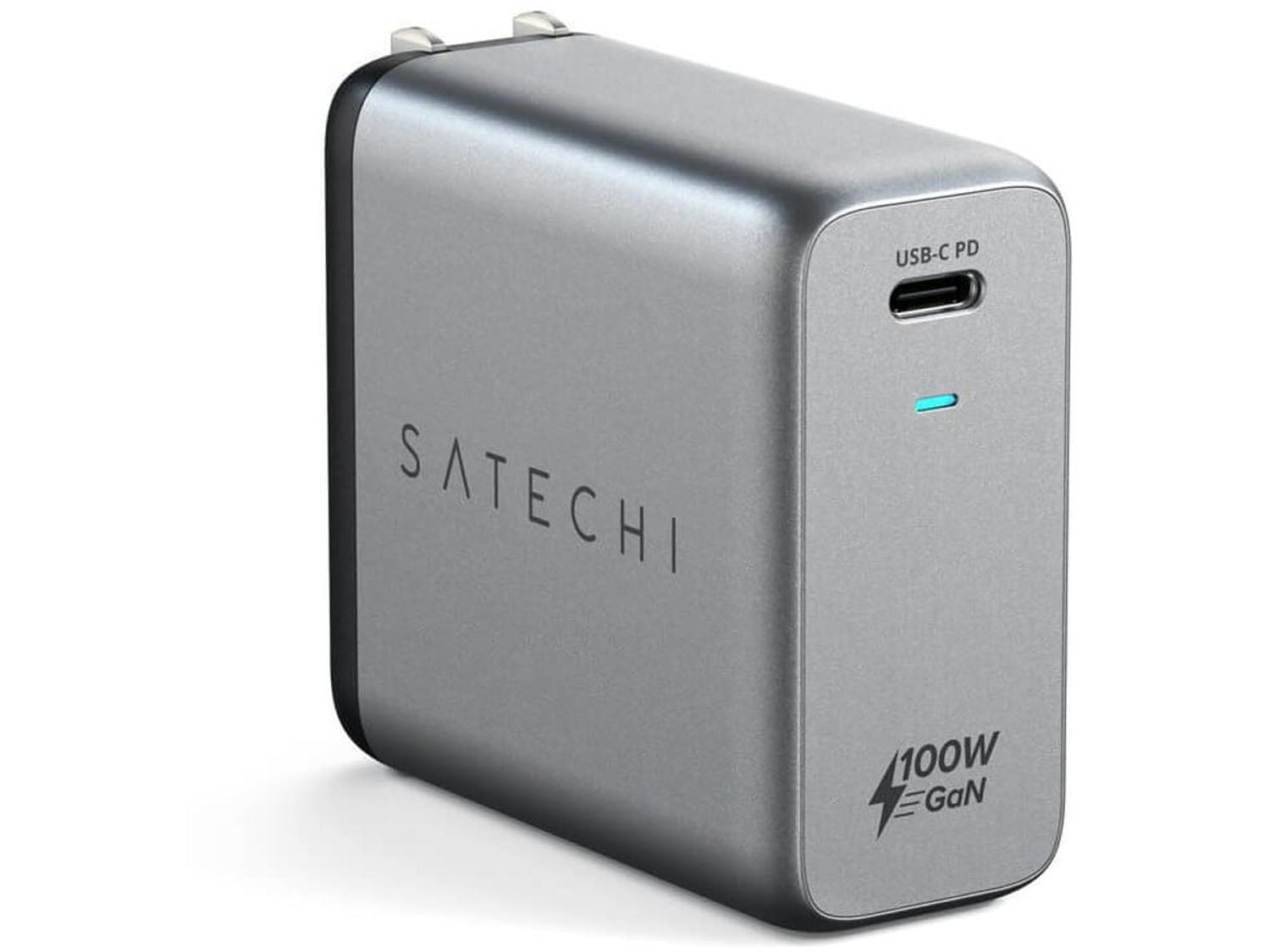 Satechi 100W USB-C PD Wall Charger Gallium Nitride (GaN) charging - Space Grey