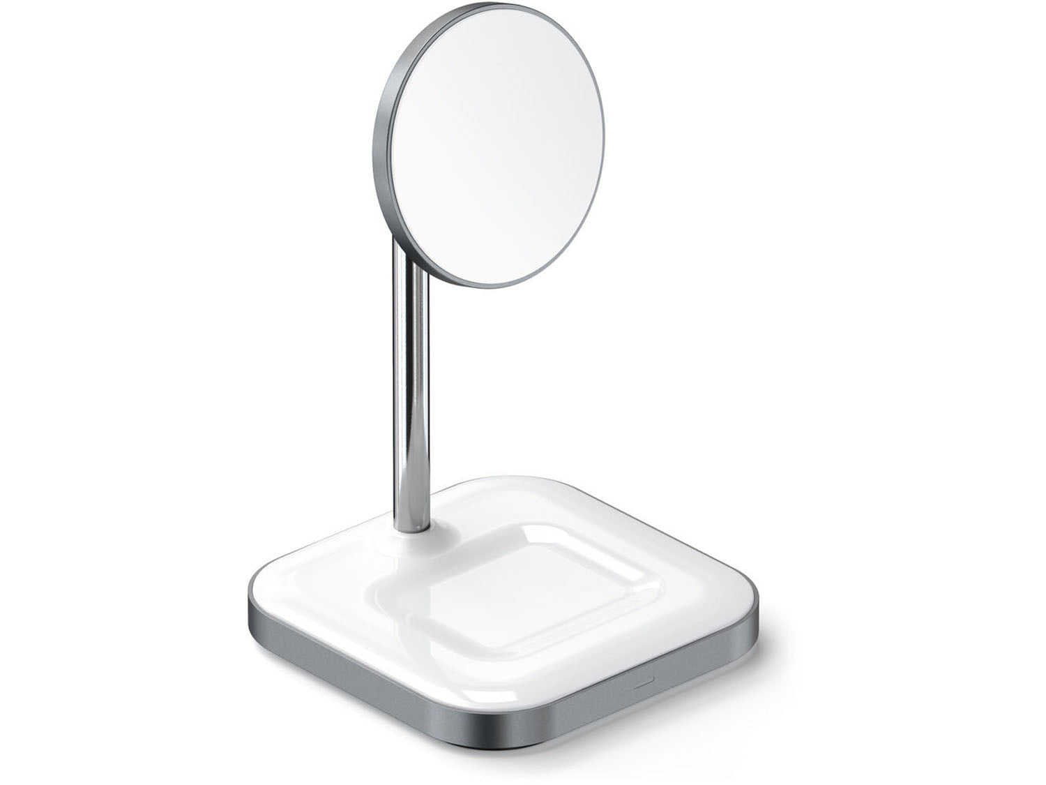 Satechi Aluminium 2-in-1 Magnetic Wireless Charging stand, white