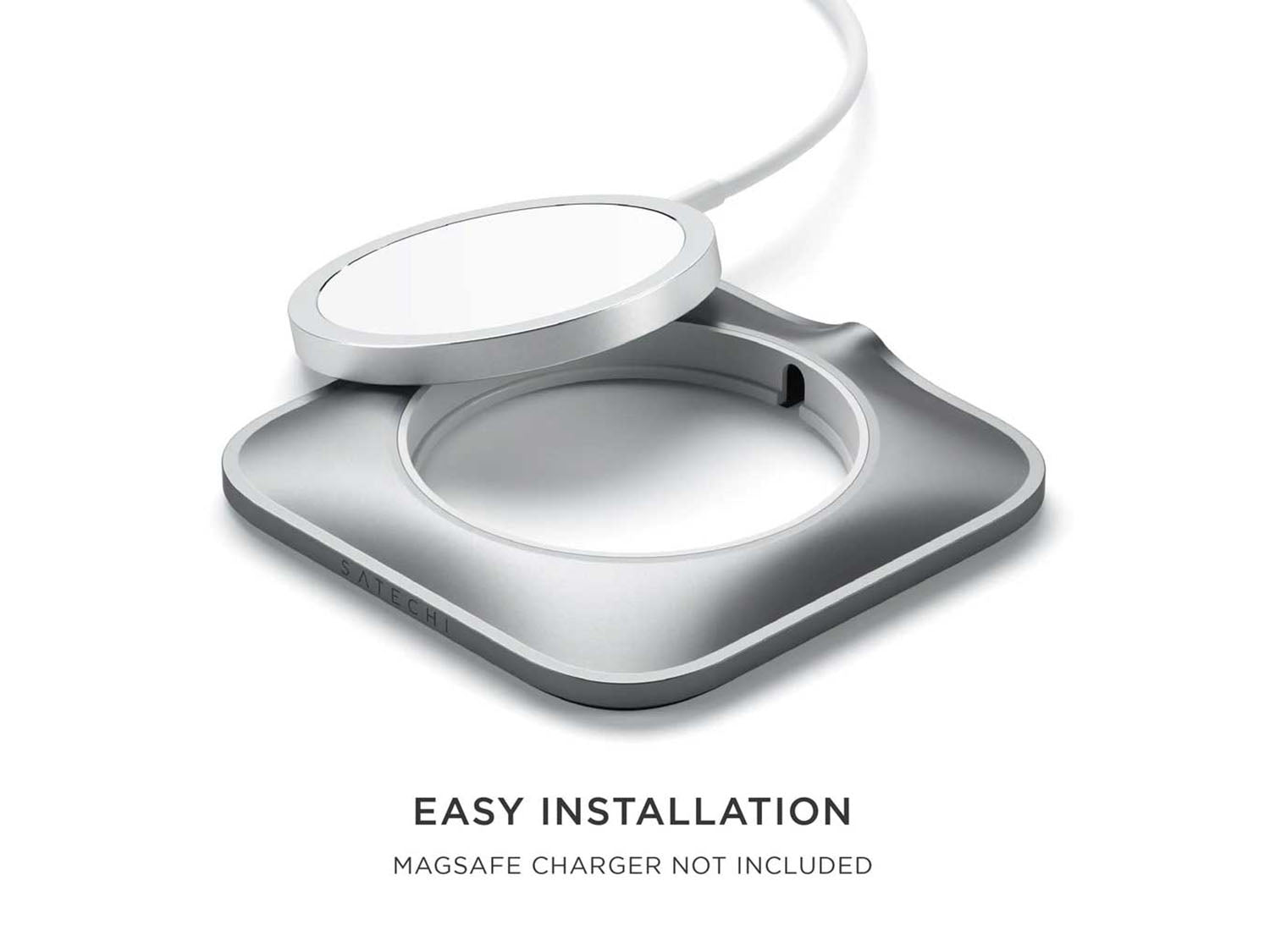 Satechi Aluminium Dock for Mag safe Charger - Space Grey