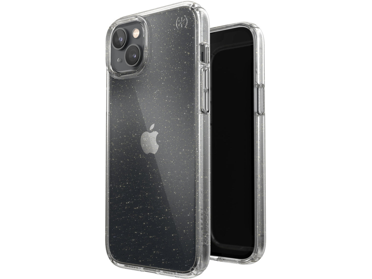 Speck iPhone 14 Plus, Presidio Perfect-Clear MagSafe, Clear/GoldGlitter