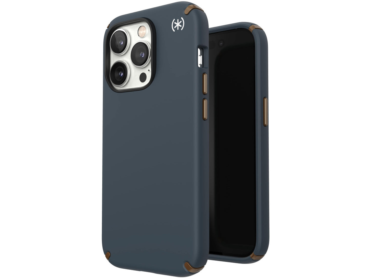 Speck iPhone 14 Pro Presidio 2 Pro, Charcoal/CoolBronzeWhite