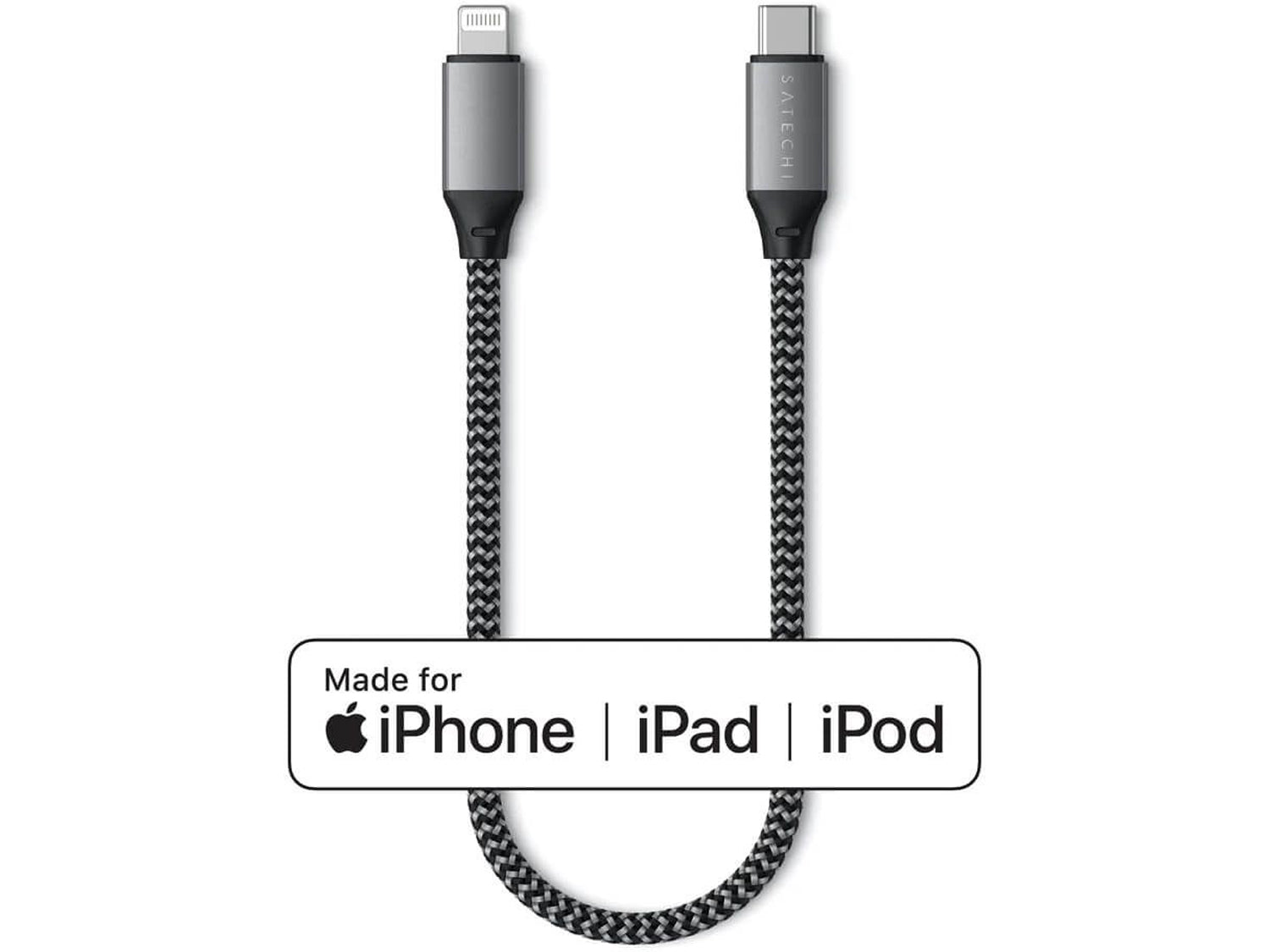 Satechi USB-C to Lightning Short Cable 25cm - Space Grey