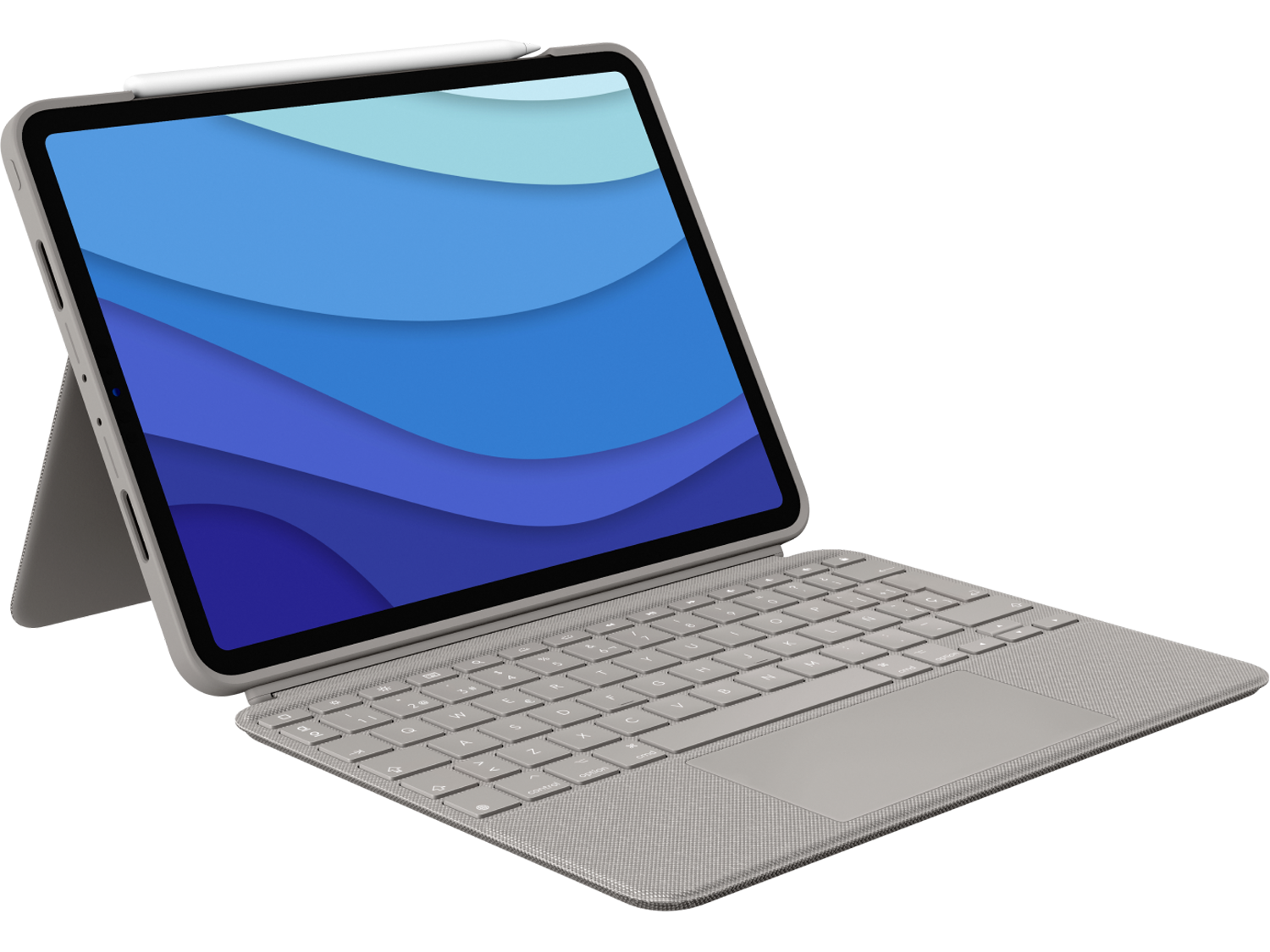 Logitech Combo Touch за iPad Pro 12,9-инчов (5-то и 6-то поколение) - Sand - UK