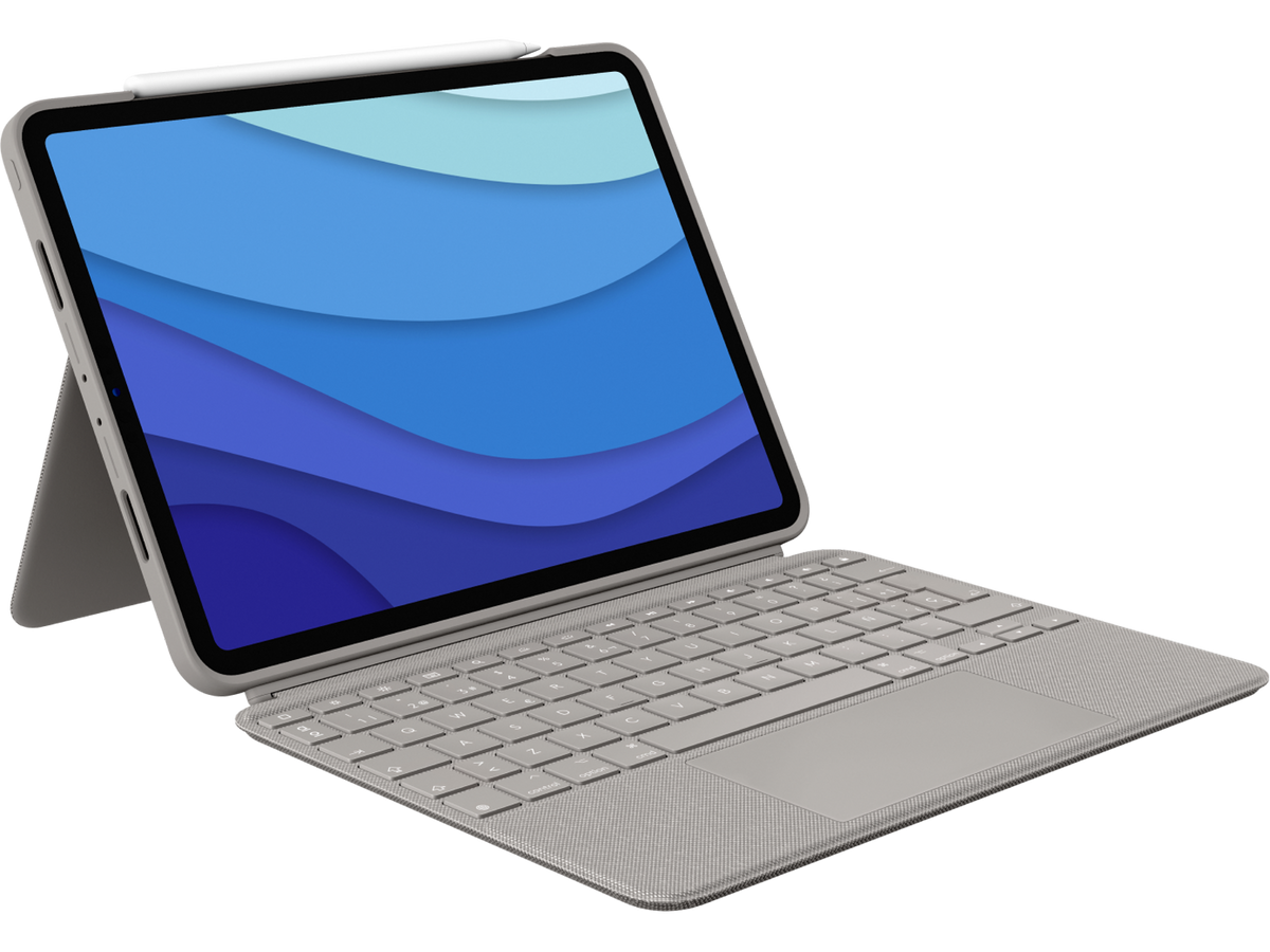 Logitech Combo Touch за iPad Pro 12,9-инчов (5-то и 6-то поколение) - Sand - UK