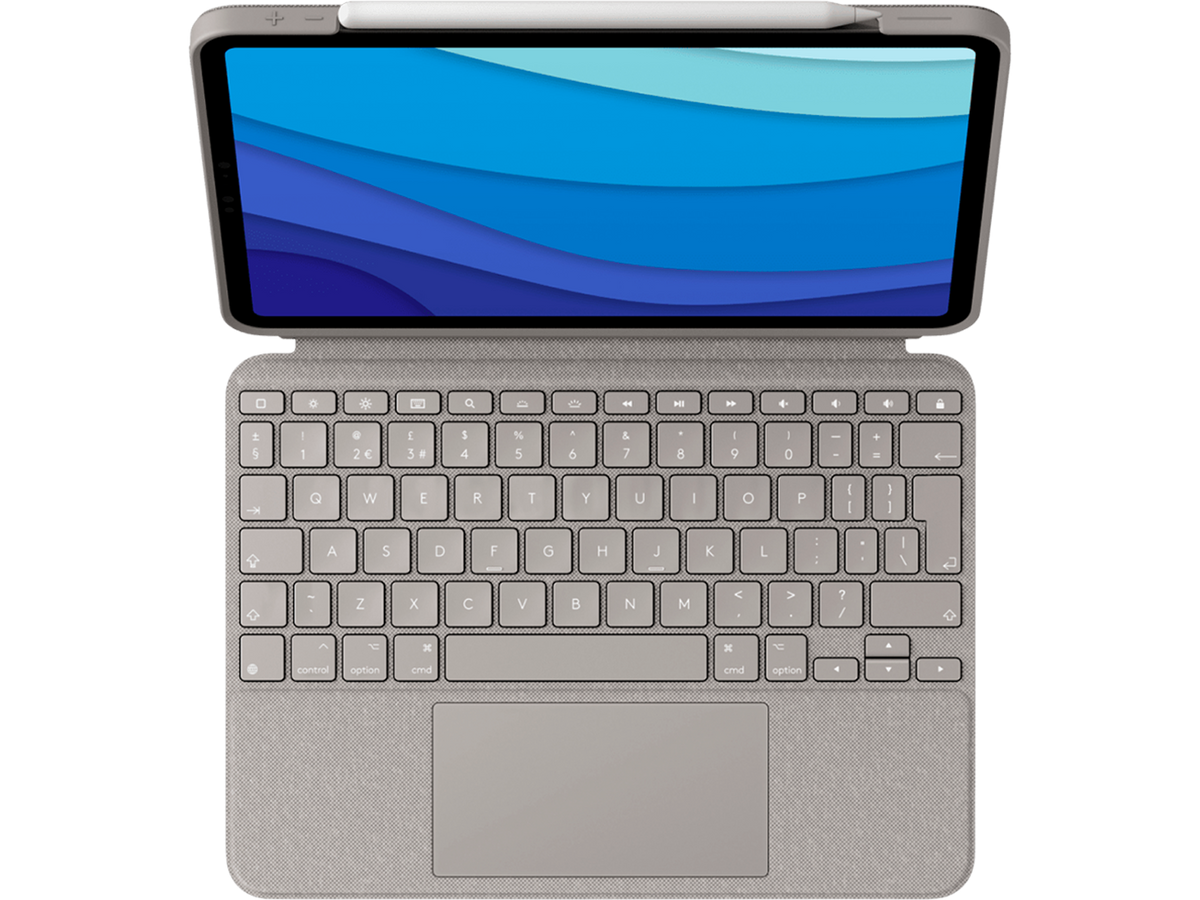 Logitech Combo Touch за iPad Pro 12,9-инчов (5-то и 6-то поколение), Sand - UK