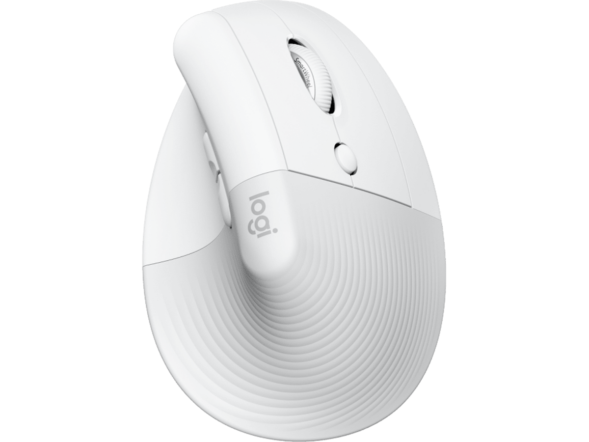 Logitech Lift for Mac Vertical Ergonomic Mouse, OFF-WHITE/PALE GREY