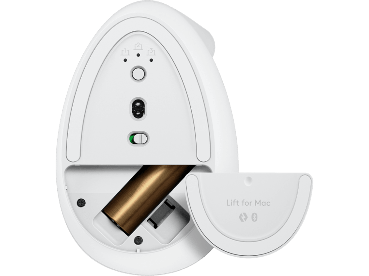 Logitech Lift for Mac Vertical Ergonomic Mouse, OFF-WHITE/PALE GREY