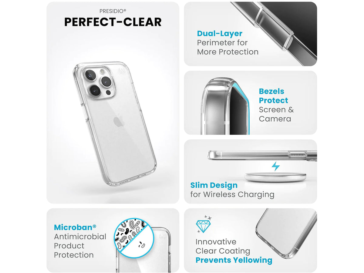 Speck Presidio Perfect-Clear iPhone 15 Pro