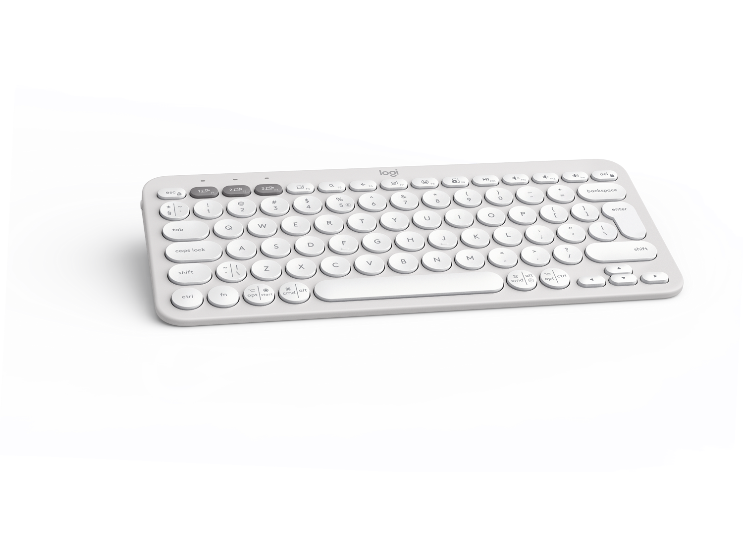 Logitech Pebble Keys 2, Tonal White