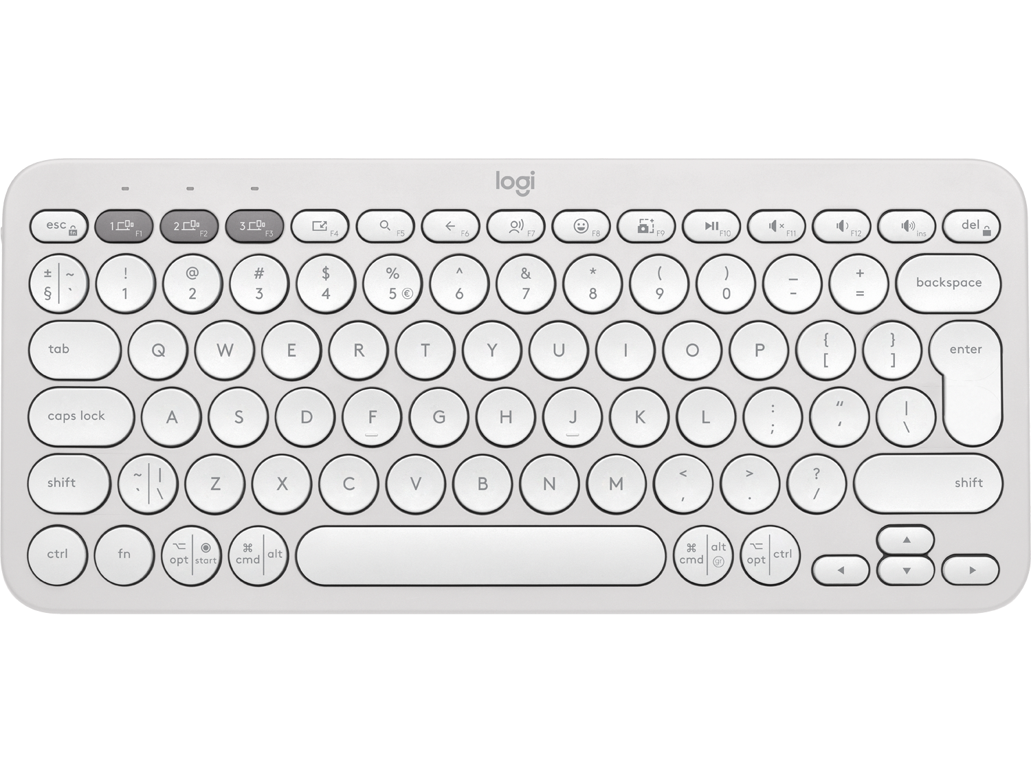 Logitech Pebble Keys 2, Tonal White