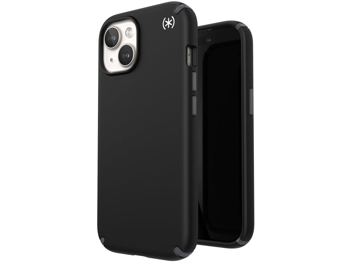 Speck iPhone 15 (fits 13, 14, 16e) PRESIDIO2 PRO +MS BLACK/SLATE GREY/WHITE