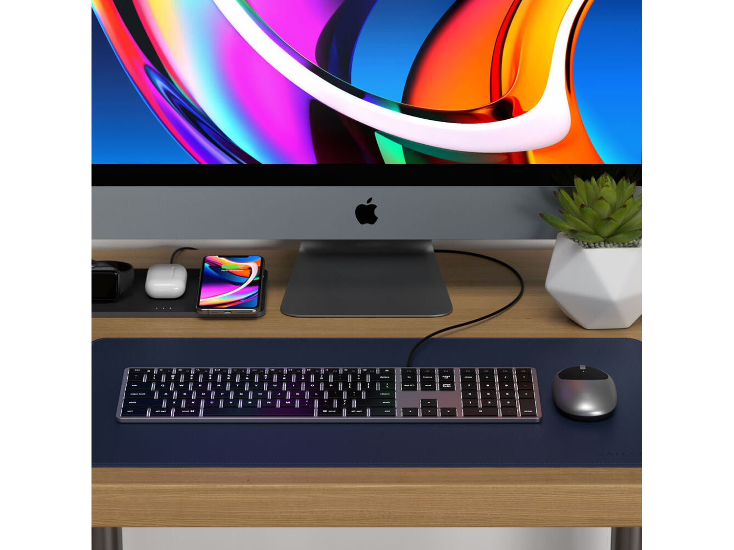 Satechi Slim W3 Wired Backlit Keyboard, US - Space Grey