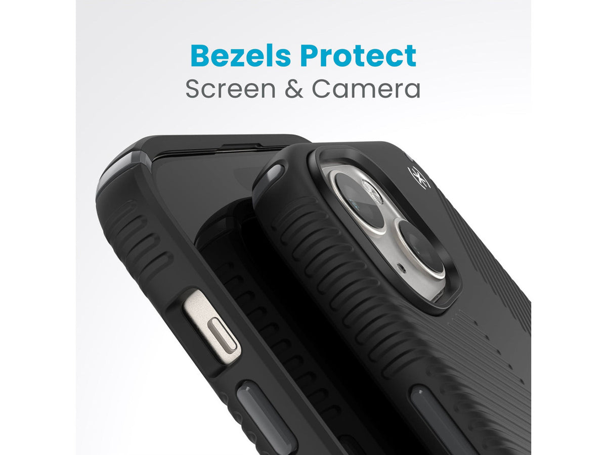 Speck iPhone 15 Plus Presidio2 Grip, Black/Slate Grey